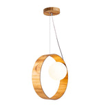 QUINTIESSE LIGHTING Sfera 1lt Pendant Light - Teak Veneer