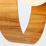 QUINTIESSE LIGHTING Sfera 1lt Pendant Light - Teak Veneer