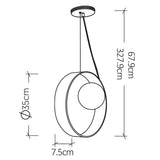 QUINTIESSE LIGHTING Sfera 1lt Pendant Light - Teak Veneer