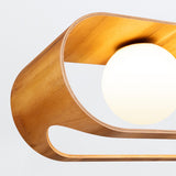 QUINTIESSE LIGHTING Sfera 3lt Linear Pendant Light - Teak Veneer