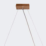 QUINTIESSE LIGHTING Sfera 3lt Linear Pendant Light - Teak Veneer