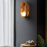 QUINTIESSE LIGHTING Sfera Wall Light - Teak Veneer