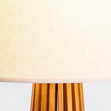 QUINTIESSE LIGHTING Slatted Table Lamp - Teak Veneer