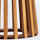 QUINTIESSE LIGHTING Slatted Table Lamp - Teak Veneer