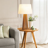 QUINTIESSE LIGHTING Slatted Table Lamp - Teak Veneer