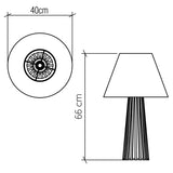 QUINTIESSE LIGHTING Slatted Table Lamp - Teak Veneer