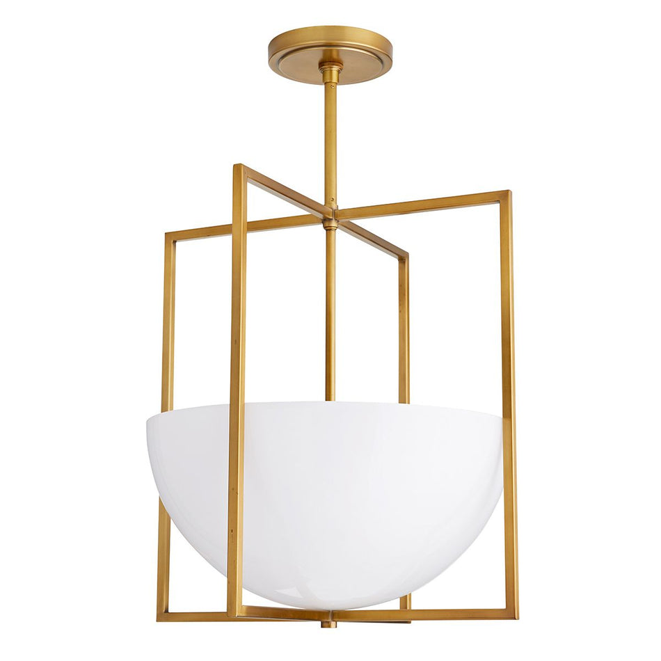 QUINTIESSE LIGHTING Royce 2 lt Large Pendant - Antique Brass
