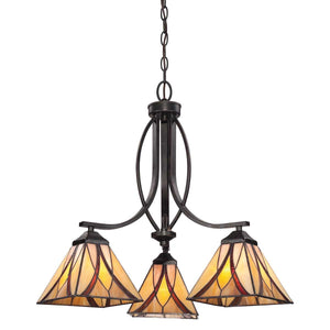 ELSTEAD Lighting Asheville 3 Light Chandelier - Valiant Bronze