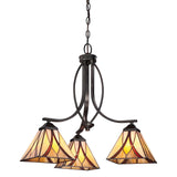 ELSTEAD Lighting Asheville 3 Light Chandelier - Valiant Bronze