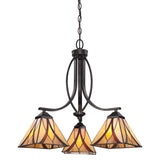 ELSTEAD Lighting Asheville 3 Light Chandelier - Valiant Bronze