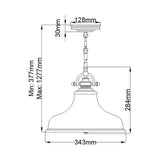 ELSTEAD Lighting Emery 1 Light Medium Pendant - Weathered Brass