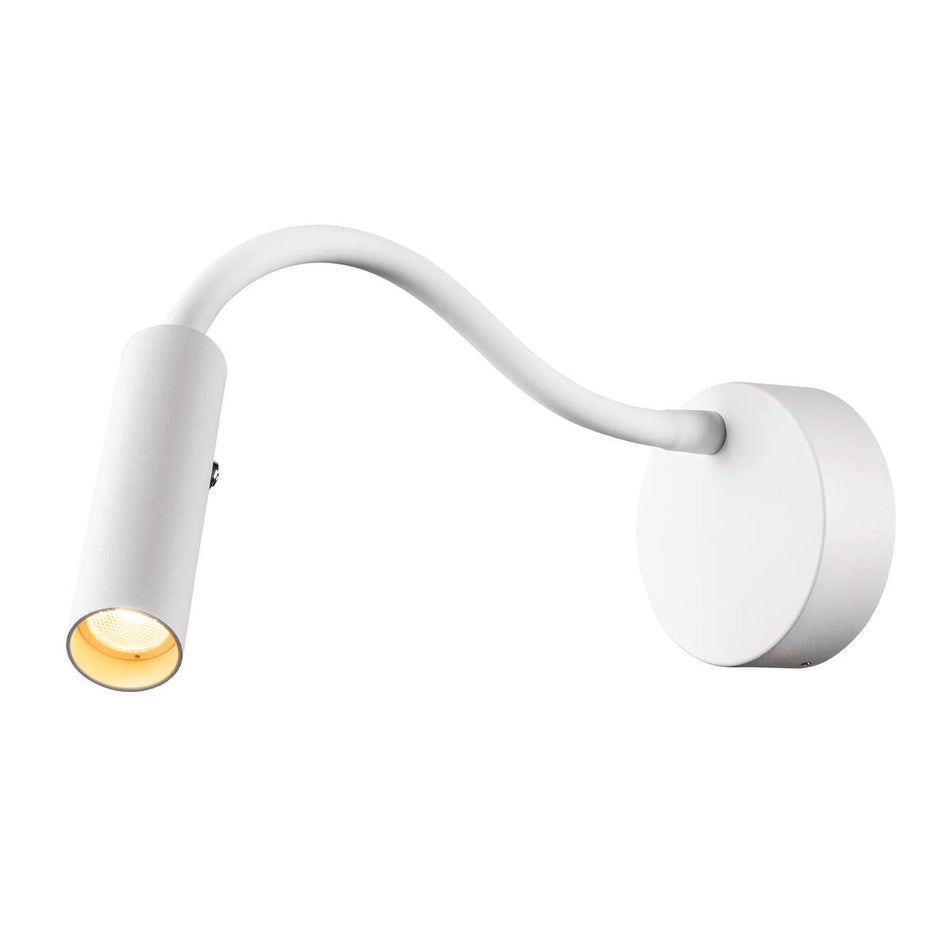 KARPO GOOSE white wall-mounted light, 5.8 W 3000 K 40°