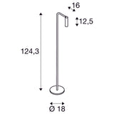 SLV KARPO TL LED Indoor floor stand, black, 3000K, incl. UK Plug