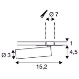 SLV KARPO recessed fitting, single-headed, LED, 3000 K, white, flat canopy, 7.5 W