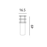 ELSTEAD Lighting Stockholm 1 Light Medium Bollard - Galvanised