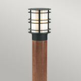 ELSTEAD Lighting Stockholm 1 Light Large Bollard - Stained Wood & Black