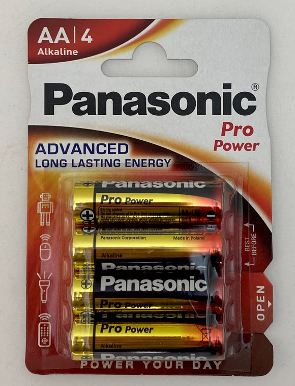 Panasonic AA Pro Power Gold Batteries Pk4/Pk12 Exp2029 MN1500 LR6