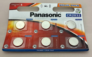 Panasonic CR2032 Coin Cell Batteries